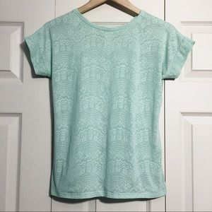 Callia Lace Patterned S/S Silhouette Shirt Top